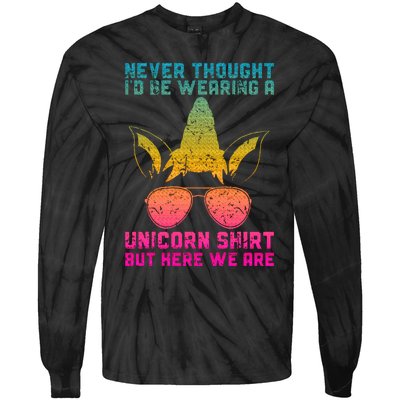 Fathers Day I Wear A Unicorn Dadacorn Tie-Dye Long Sleeve Shirt