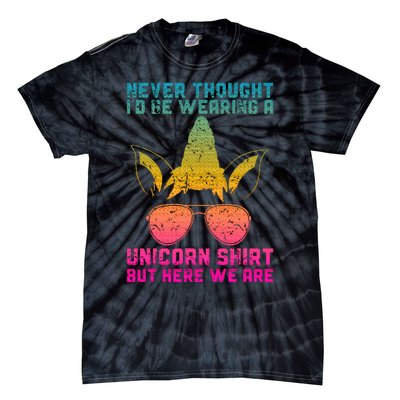 Fathers Day I Wear A Unicorn Dadacorn Tie-Dye T-Shirt