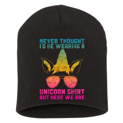 Fathers Day I Wear A Unicorn Dadacorn Short Acrylic Beanie