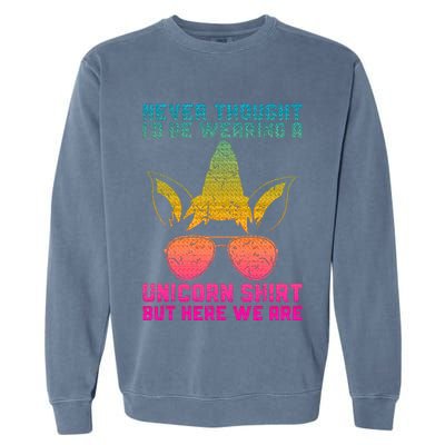 Fathers Day I Wear A Unicorn Dadacorn Garment-Dyed Sweatshirt