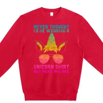 Fathers Day I Wear A Unicorn Dadacorn Premium Crewneck Sweatshirt