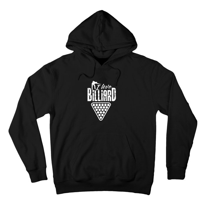 Father's Day I Love Billiards Pool Player Gift For Dad Hoodie