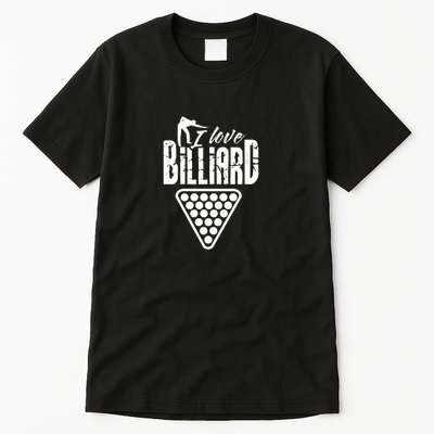 Father's Day I Love Billiards Pool Player Gift For Dad Tall T-Shirt