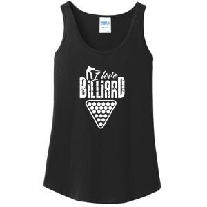 Father's Day I Love Billiards Pool Player Gift For Dad Ladies Essential Tank