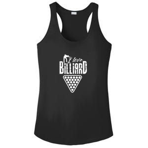 Father's Day I Love Billiards Pool Player Gift For Dad Ladies PosiCharge Competitor Racerback Tank