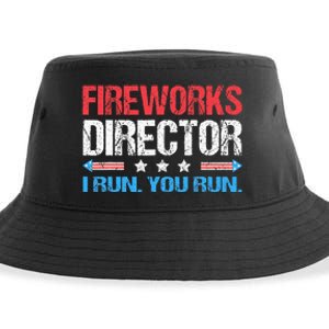 Fireworks Director I Run You Run Funny 4th Of July Sustainable Bucket Hat