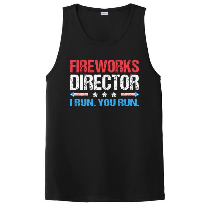 Fireworks Director I Run You Run Funny 4th Of July PosiCharge Competitor Tank