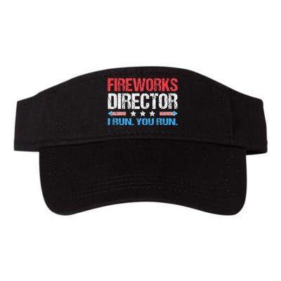 Fireworks Director I Run You Run Funny 4th Of July Valucap Bio-Washed Visor