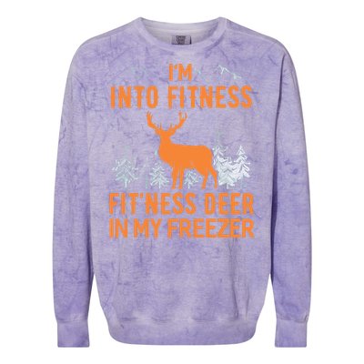 Fitness Deer In My Freezer Shirts Deer Hunting Colorblast Crewneck Sweatshirt