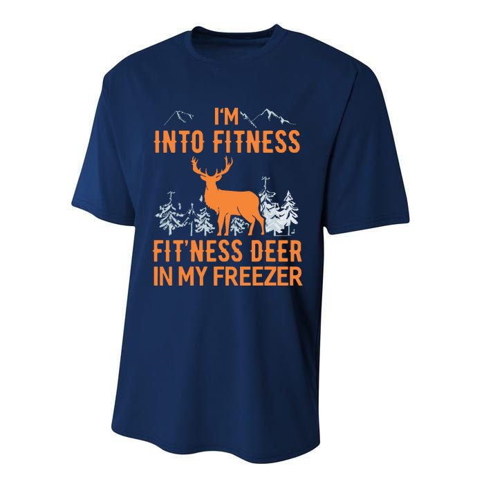 Fitness Deer In My Freezer Shirts Deer Hunting Performance Sprint T-Shirt