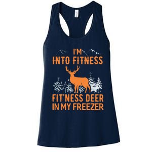 Fitness Deer In My Freezer Shirts Deer Hunting Women's Racerback Tank