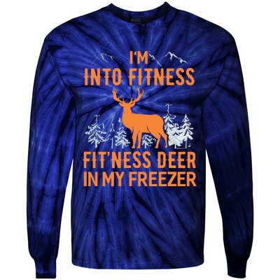 Fitness Deer In My Freezer Shirts Deer Hunting Tie-Dye Long Sleeve Shirt