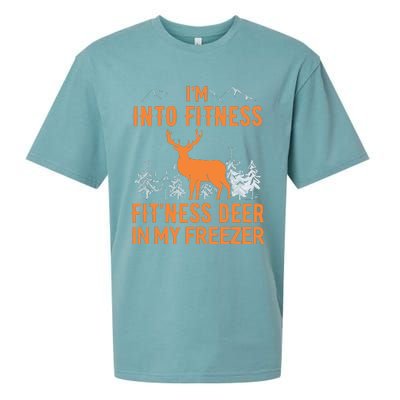 Fitness Deer In My Freezer Shirts Deer Hunting Sueded Cloud Jersey T-Shirt