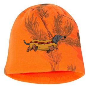 Funny Dachshund In Bun Weiner Hot Dog Cute Foodie Pun Kati - Camo Knit Beanie