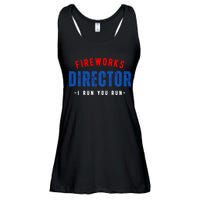 Fireworks Director If I Run You Run Ladies Essential Flowy Tank