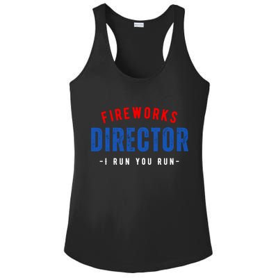 Fireworks Director If I Run You Run Ladies PosiCharge Competitor Racerback Tank