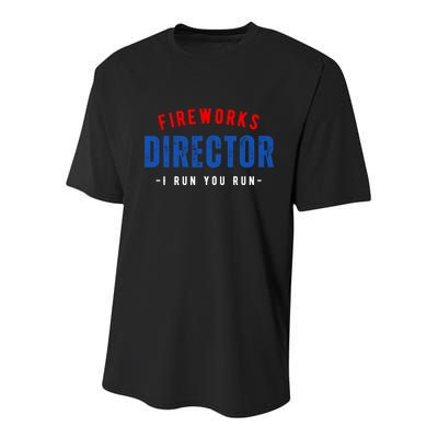 Fireworks Director If I Run You Run Youth Performance Sprint T-Shirt