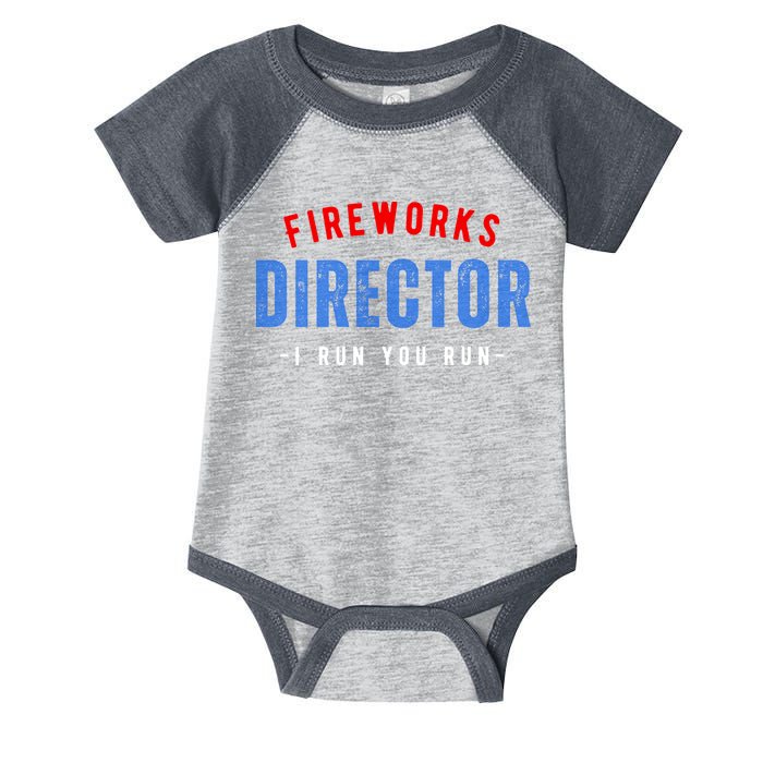 Fireworks Director If I Run You Run Infant Baby Jersey Bodysuit