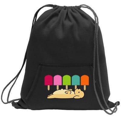 Funny dogs' ice creamI woof you doggy hungry for food Sweatshirt Cinch Pack Bag