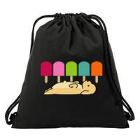 Funny dogs' ice creamI woof you doggy hungry for food Drawstring Bag