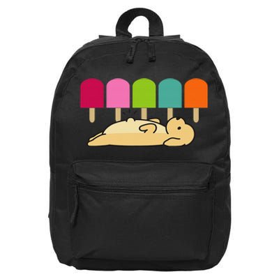 Funny dogs' ice creamI woof you doggy hungry for food 16 in Basic Backpack