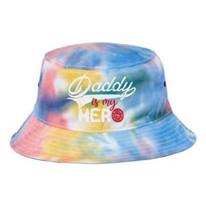 Firefighter Daddy Is My Hero Gift For Fire Son Daughter Cool Gift Tie Dye Newport Bucket Hat