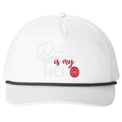 Firefighter Daddy Is My Hero Gift For Fire Son Daughter Cool Gift Snapback Five-Panel Rope Hat