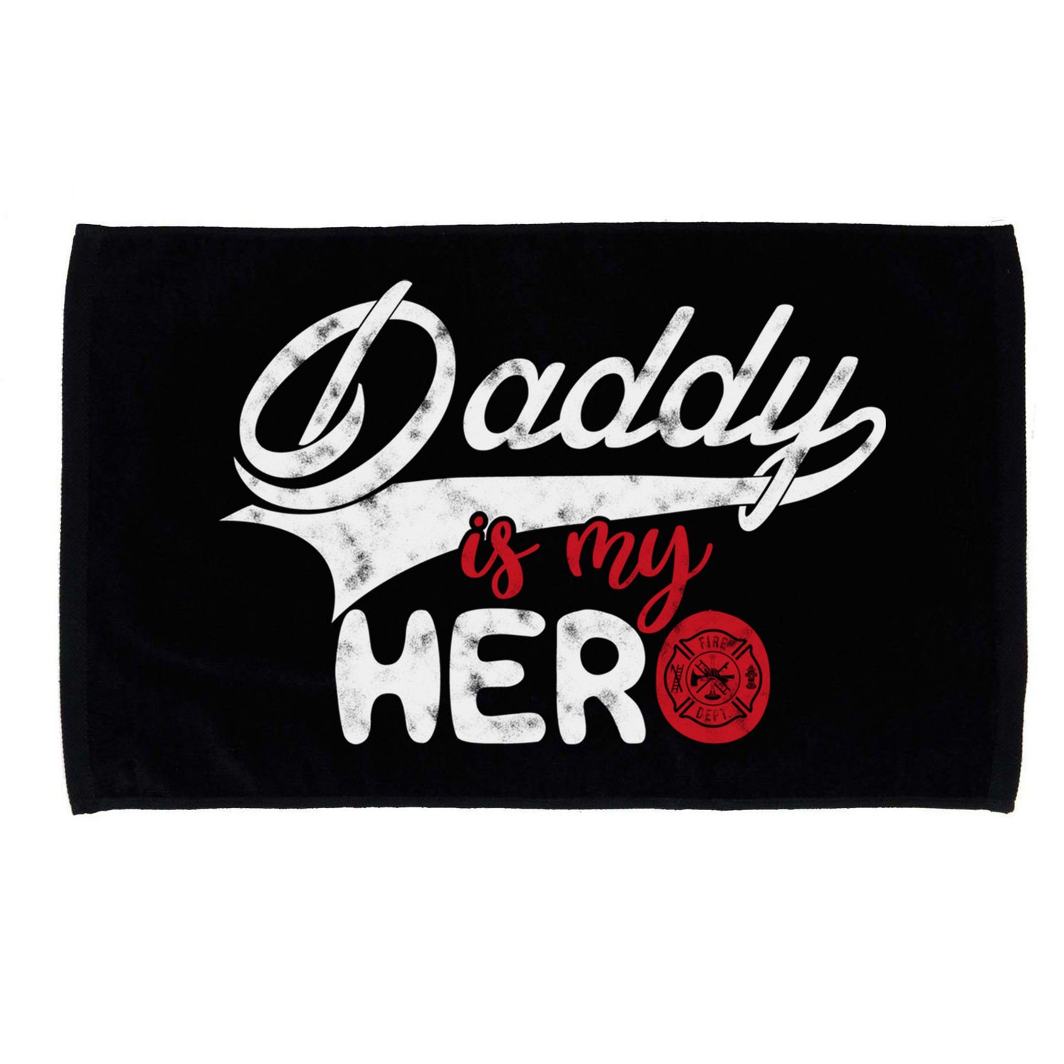 Firefighter Daddy Is My Hero Gift For Fire Son Daughter Cool Gift Microfiber Hand Towel