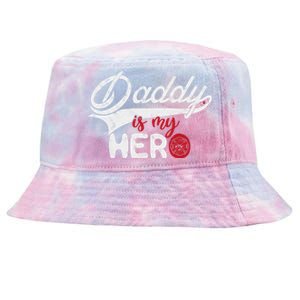 Firefighter Daddy Is My Hero Gift For Fire Son Daughter Cool Gift Tie-Dyed Bucket Hat