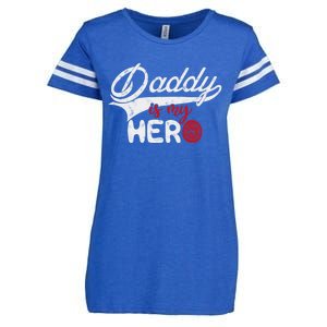 Firefighter Daddy Is My Hero Gift For Fire Son Daughter Cool Gift Enza Ladies Jersey Football T-Shirt