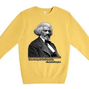 Frederick Douglass Inspirational Quote Black History Month Gift Premium Crewneck Sweatshirt