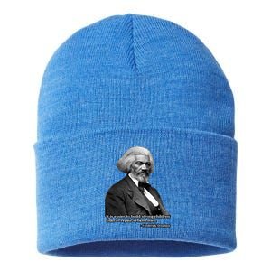 Frederick Douglass Inspirational Quote Black History Month Gift Sustainable Knit Beanie