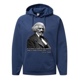 Frederick Douglass Inspirational Quote Black History Month Gift Performance Fleece Hoodie