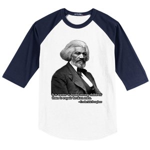 Frederick Douglass Inspirational Quote Black History Month Gift Baseball Sleeve Shirt