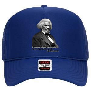 Frederick Douglass Inspirational Quote Black History Month Gift High Crown Mesh Back Trucker Hat