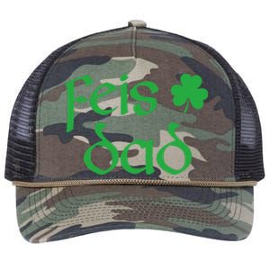 Feis Dad Irish Dance Shamrock Irish Dancing Retro Rope Trucker Hat Cap