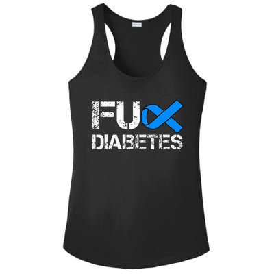 Fuck Diabetes I Hate Diabetes T1D Type 1 Diabetes Awareness Ladies PosiCharge Competitor Racerback Tank