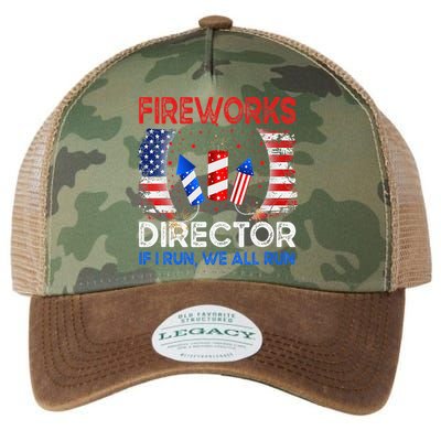 Fireworks Director If I Run You Run US 4th of July Legacy Tie Dye Trucker Hat