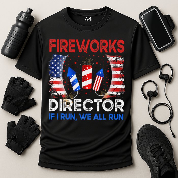 Fireworks Director If I Run You Run US 4th of July Performance Shirt