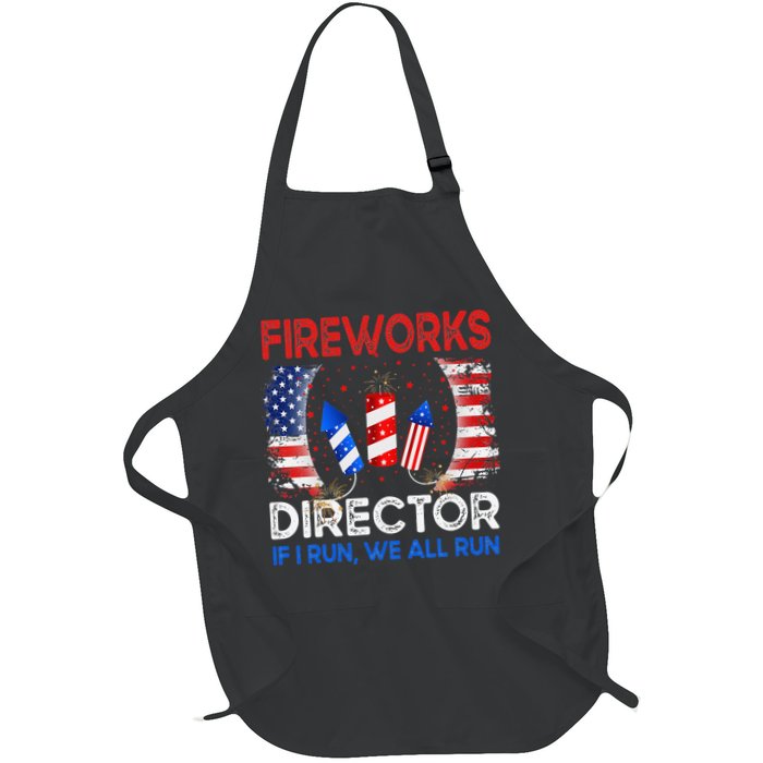 Fireworks Director If I Run You Run US 4th of July Apron