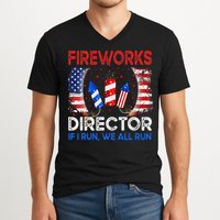 Fireworks Director If I Run You Run US 4th of July V-Neck T-Shirt