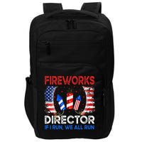 Fireworks Director If I Run You Run US 4th of July Impact Tech Backpack