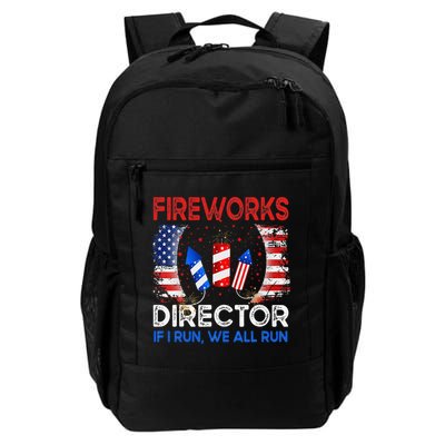 Fireworks Director If I Run You Run US 4th of July Daily Commute Backpack