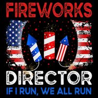 Fireworks Director If I Run You Run US 4th of July Daily Commute Backpack