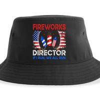 Fireworks Director If I Run You Run US 4th of July Sustainable Bucket Hat