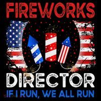 Fireworks Director If I Run You Run US 4th of July Ladies Essential Flowy Tank