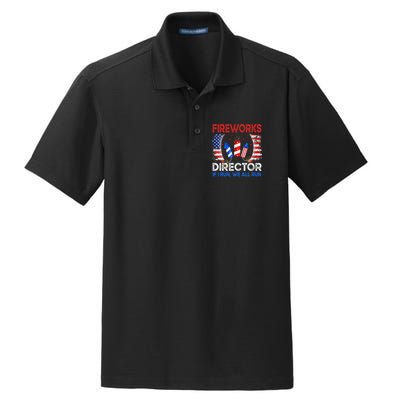 Fireworks Director If I Run You Run US 4th of July Dry Zone Grid Polo