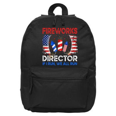 Fireworks Director If I Run You Run US 4th of July 16 in Basic Backpack