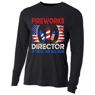 Fireworks Director If I Run You Run US 4th of July Cooling Performance Long Sleeve Crew