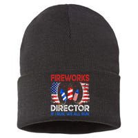 Fireworks Director If I Run You Run US 4th of July Sustainable Knit Beanie